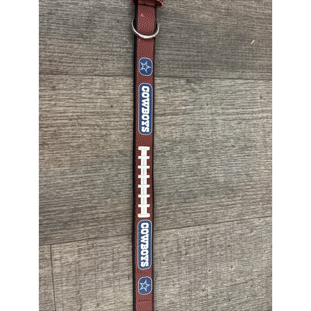 NWT Vintage Dallas Cowboys Dog Collar Large GameWear Football Leather NFL - Picture 3 of 6